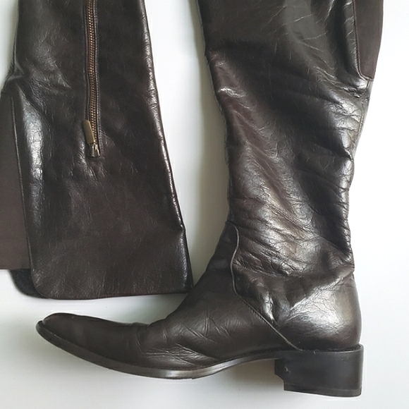 Browns | Leather Knee High Boots - Picture 3 of 13